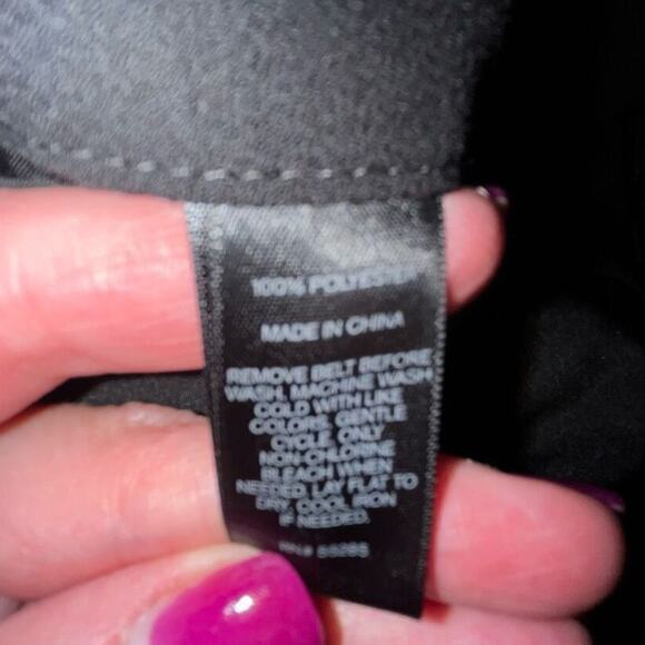 Express black tie-belted full midi skirt 8 - Picture 6 of 6